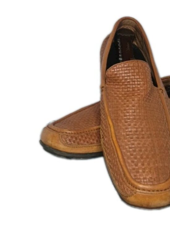 TOMMY BAHAMA Naples Driver Loafers Men\'s 11 M Brown Woven Leather Slip On main image 6